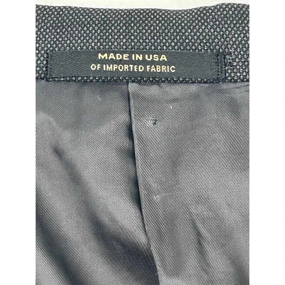 Hart Schaffner Marx Gold Trumpeter Navy Wool Blazer Sport Coat 44R USA